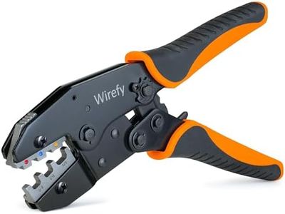 Crimping Tool For Heat Shrink Connectors - Ratcheting Wire Crimper - Crimping Pliers - Ratchet Terminal Crimper - Wire Crimp Tool by Wirefy