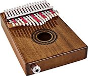 Pickup Kalimba Thumb Piano for Amplifiers, 17 Keys — Includes Tuning Hammer and Case — For Meditation, ASMR, Sound Therapy and Yoga, 2-YEAR WARRANTY