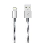 iPhone Charger Cable Lightning Cable [Apple MFi Certified] (Grey) Charging USB Syncing Data Nylon Braided Cord Compatible with iPhone 14/13/12/11 Pro Max/XS MAX/XR/XS/X/8/7/Plus/6S/6/SE/5S (2M)