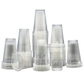 HOT BARGAINS, 1000 X 7oz Clear Plastic Cups Reusable Water Coolers Drinkings & Vending Disposables Cups Sealed Pack