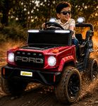 Trenzo Kids Electric Ride On Jeep Car for 2–6 Years | 4x4 Style Battery Operated Toy Car with Steering Wheel, Music, LED Lights | Indoor & Outdoor Ride On Vehicle for Boys & Girls