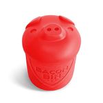 Talisman Designs Bacon Bin Grease Strainer & Collector | Red | Family Friendly Kitchen Tools | Fun & Functional Silicone Grease Container | Holds up to 1 Cup