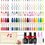 Beetles Gel Polish Nail Art Polish Set Gel Liner Nail Polish White Black Red Silver Nude Glitter Gel Polish Paint Swirl Built Thin Brush in Bottle Soak off Uv Gold Gel Nail Polish Gift