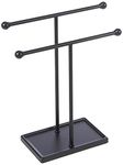 amazon basics Double-T Hand Towel and Accessories Stand - Black