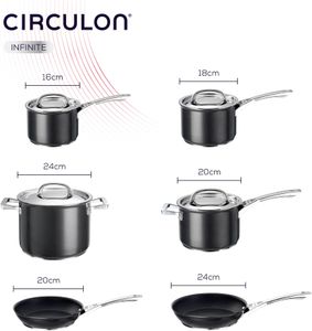 Circulon Infinite 6-Piece Pan Set – Non-Stick Cookware Collection