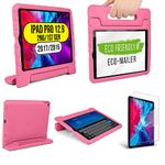Official Cooper Dynamo Kids iPad Pro 12.9 Case for 1st/2nd Generation (2015/2017) | Unbreakable Protection, Magic Handle, Stand & Pencil Holder (NOT FOR 2018-2022 3rd-6th Gen) (Bubble Gum Pink)