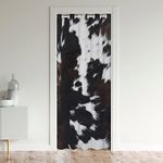 Cowhide Printed Doorway Curtain Privacy Farmhouse Cow Fur Room Divider Curtain Cover Cow Skin Cabin Lodge Insulated Thermal Curtains for Room Divider Curtain Cover Door Curtain 106x203cm 1 Panel