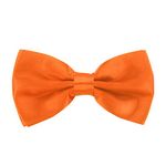 BOROLA Elegant Pre-tied Adjustable Men's Bow Tie for Boys (Orange)