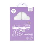 Bloomsbury Mill - Cellular Blankets Baby - Soft 100% Organic Cotton Baby Blanket - Pack of 2 - Essentials For Newborn - Ideal for Cot Bed, Travel, Car Seat, Pram, Moses Basket - White 75x95cm