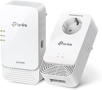 TP-Link PGW2440 KIT WLAN Powerline 𝐆.𝐡𝐧𝟐𝟒𝟎𝟎, 𝐀𝐗𝟏𝟖𝟎𝟎 𝐖𝐢-𝐅𝐢 𝟔, bis zu 1428 Mbps über Powerline, Gigabit Ethernet, Extra-Steckdose, Plug & Play, Nicht kompatibel mit HomePlug AV/AV2