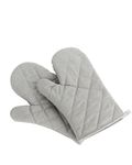 Oven Baking Gloves Thick Heat Resistant Cotton Oven Glove Pot Holder Cooking Mitts Kitchen Essential 1 Pair Gray