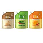 Jimmy's Dips & Sauces Trio Pack - Creamy Roasted Garlic Mayo, Chilli Mint Mayo & Chilli Cheese Mayo | 195g Each | Flavorful Mayo Trio for Sandwiches, Wraps, Burgers & Fusion Dishes