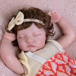 EKOKIZ Reborn Baby Dolls 17-Inch Realistic Newborn Baby Doll Full Body Vinyl Sleeping Real Life Baby Dolls with Clothes and Toy Accessories Birthday Gift Set for Kids Age 3+