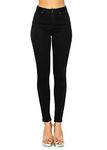 WAX JEAN Women's Repreve Butt I Love You Push-Up High-Rise Skinny Jeans Black 9