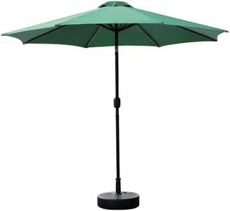 DEWEL 200cm Outdoor Umbrella, Patio Umbrella Heavy Duty Beach Umbrella w/Tilt Function Sun Protection, Water Repellent, UV Treatment for Garden, Patio, Pool, Balcony, Green
