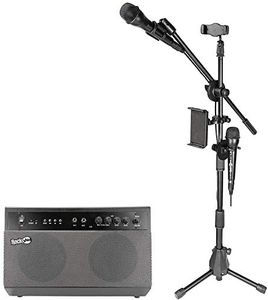 RockJam Premium Performer 100W Bluetooth Karaoke Machine and PA System with Two Karaoke Microphones