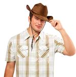 Forum Novelties Men's Novelty Adult Suede Cowboy Hat, Brown, One Size