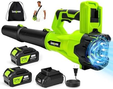 Leaf Blower Cordless,Electric Leaf Blower with Brushless Motor 2x4.0Ah Battery Powered and Fast Charger, Lightweight Cordless Blowers for Spring Lawn Care and Dust,6 Speed Control