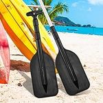 CLISPEED 2pcs Kayak Paddles Telescopic with Aluminum Alloy Shaft Kayaking Boat Oars for Jet Skis Fishing Row Boat Canoe Paddles (Black)