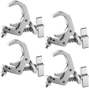 Truss Clamp Stage Lights Clamp 1.57-2.36 Inch, 4PCS Eyeshot Heavy Duty 330lb Premium Pro Clamp, Perfectly Fit OD 40-60mm of Pipe, Quick Release Truss Clamp for Moving Head Par Led lighting Fixtures