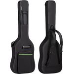 CAHAYA Bass Guitar Bag Gig Bag 0.3inch Padding Black Padded Backpack Soft Electric Bass Case Green CY0292