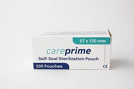 CarePrime 200 sacchetti autoadesivi per autoclavi (57 x 130 mm)