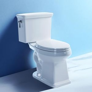 17" ADA Comfort Height Toilets With Soft Close, 14" Wide Bowl Two Piece Toilets for Bathrooms Tall Height, 1.28 GPF Single Power Flush Toilet with Jet Flush, Nano Self Cleaning Toilet, 12" Rough In