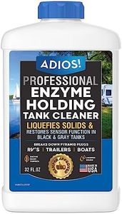 ADIOS! RV Black Tank Cleaner - Unclogs Plugs, Stops Odors, Cleans and Maintains Holding Tanks for Campers, Trailers and Boats (32 oz)