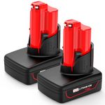 ASUNCELL 2 Pack M12 12V 7.0Ah Battery for Milwaukee M12 XC Cordless Tools, 7000mAh High Capacity Lithium-ion Replacement Battery Compatible with 48-11-2401 48-11-2402 48-11-2411 48-11-2420 48-11-2460