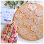 KEOKER Polymer Clay Molds - 12 Pcs Floral Polymer Clay Molds for Jewelry Making, Mini Clay Molds, Polymer Clay Molds for Polymer Clay Earrings Decoration (Substitute Polymer Clay Cutters) (12PCS)