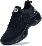 Mens Air Running Shoes Comfortable Walking Tennis Sneakers Lighweight Athletic Shoes for Sport Gym Jogging US 7-12, Aallblack, 8.5