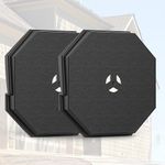 Vapikirv Vinyl Siding Mounting Blocks, 2 Pack (Black) - Outdoor Light Kit for 1/2 Inch Lap Double & 4 Inch Siding, Easy Install, Wide Applications