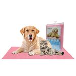 Maissen Pet Dry Sheet Large- Pink | Size-140Cm X100Cm | for All Pets | Waterproof Reusable Pee Pads for Dogs | Cat Mat | Washable Pet Dry Sheet | Training Pads for Dogs | Odor Remover | Quick Dry