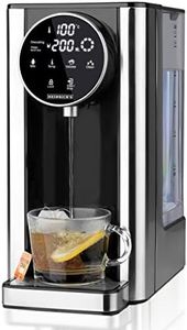 HEINRICHS Heißwasserspender-Heißes Wasser auf Knopfdruck zwischen 40°-100°C,Wassermenge 100ml-400ml auswählbar, für Babynahrung geeignet, Inkl.Reinigunsfunktion+Filter, Touch-Display, Heinrich´s 2.7L