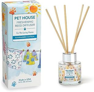 Pet House Sunwashed Cotton Scented Reed Diffuser with Bamboo Sticks, Long Lasting Pet Air Freshener - Clean Linen Diffuser for Home