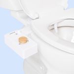 TUSHY Classic 3.0 Non-Electric Bidet Attachment, Experience a Superior Fresh Water Clean (Slim Fit, Easily Installs Under Toilet Seat, Adjustable Spray, Self Cleaning Nozzle), Bamboo Knob