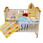 Infantbond 60 in 1 New Born Baby Complete Daily Items Combo | Baby Gift Set (0-6 Months) (Orange Fox)