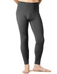 LAPASA Mens 1 Pack Heavyweight Thermal Underwear Bottoms Heavyweight Thermal Underwear Long Johns Pants M25, Medium, Dark Grey(heavyweight