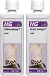 HG Stain Away 7 Rust, Stain Remover for Stubborn Rusty Marks, Erases Stains from Clothes, Tiles, Flagstone, Concrete & Natural Stone Surfaces, Textile Safe – 50ml (426005106) (Pack of 2)