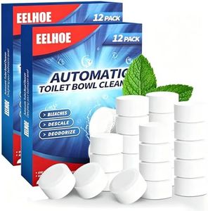 24 Pack Toilet Bowl Cleaner Tablets, Automatic Toilet Cistern and Tank Cleaner, Slow-Release Deodoriser and Descaler, Limescale Remover, Household Bathroom Cleaning Blocks
