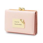 PALAY® Women's Wallet Ladies Purse PU Leather Short Small Wallet for Women with Multiple Card Slots and Card Holders, Pink