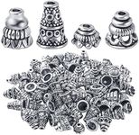 100pcs Antique Silver Cone Bead Cap