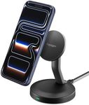 Spigen Essential 15W MagSafe Wireless Charger Stand [60W USB-C Cable Incl.] Magnetic Charging Station for iPhone 17 16 15 14 Pro Max 17e & MagSafe Cases for Samsung Galaxy S26 Ultra Plus, Pixel 10 10a