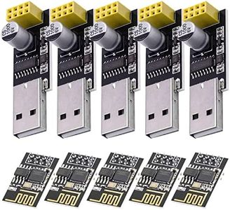 AZDelivery 5 x ESP8266 ESP-01 Module Émetteur-Récepteur série sans Fil WLAN WiFi avec Adaptateur USB Compatible avec Arduino et Raspberry Pi incluant Un E-Book!