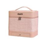 SIBY Plane 20 Cms Cosmetic Pouch (M_2_Layer_Cosmetic_Case_02_Light Pink(Peach))