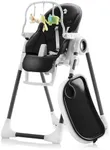 Sweety Fox Baby High Chair Adjustable to 7 Different Heights - Black Baby Chair - Silla para Comer de Bebe - Foldable High Chairs for Babies and Toddlers