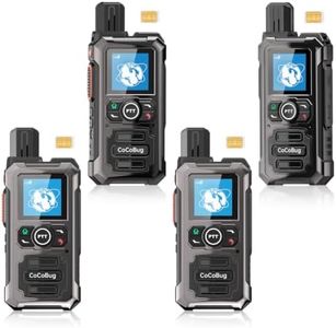 Global Lifetime Free Rapid Walkie Talkies Unlimited Range, Long Range Two Way Radio 4G LTE PoC with 2 Magnetic Fast Charging Bases, SOS Alert for Family, Outdoor, Logistics(4 Pack with SIM Cards)