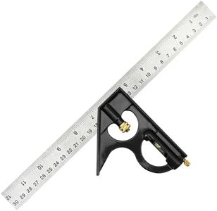 Nortools Combination Square Carpentry Tools with Metal-Body, Stainless Steel Blade Ruler, Accurate Woodworking Measure Square with Carpenter