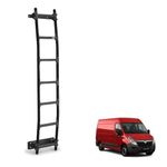 Rhino Black Van Ladder for the Vauxhall Movano (2010-2021) [Note: Only Suitable for H2 Models] Heavy Duty Anti-slip Steps (With Fixing Kit)
