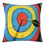 Colorful Archery Target 22"x 22" Pillow Cover for Sofa Couch Chair,Watercolor Circles Painted Print Throw Pillow Case Cover,Arrow Double Sides Print Cushion Cover Room Decor,Single Pack